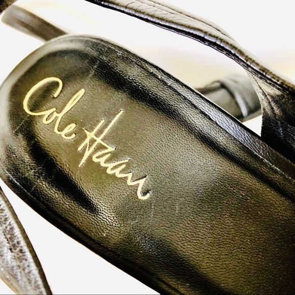 COLE HAAN⚡️CrossStrap Leather Slingback Heels_8.5B - Picture 7 of 8